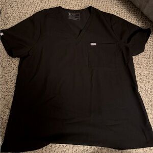 Figs Women's Black Catarina- One-Pocket Scrub Top - 2XL / Black